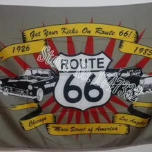 Route 66 Флаг США товары 3X5 футов 150X90 см Баннер латунные металлические отверстия