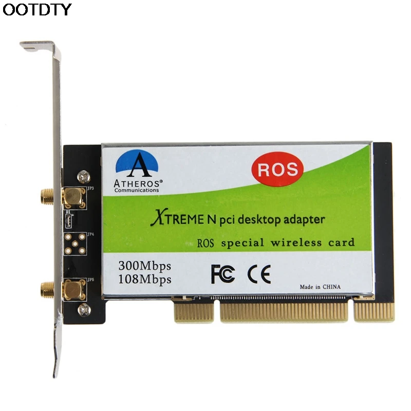 AR9223 PCI 300M 802.11b/g/n беспроводной WiFi адаптер для настольного ноутбука 6DB антенна