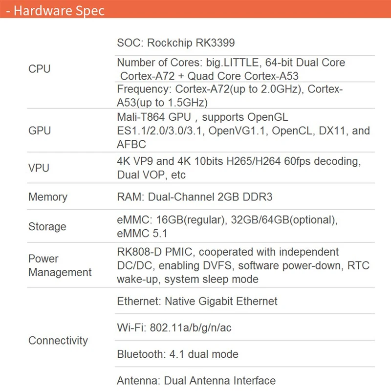 SOM-RK3399 AI Developer kit WiFi BT Поддержка Гбит/с Ethernet и двухэкранный дисплей Android/Ubuntu/QT/buildroot HDMI IN/OUT