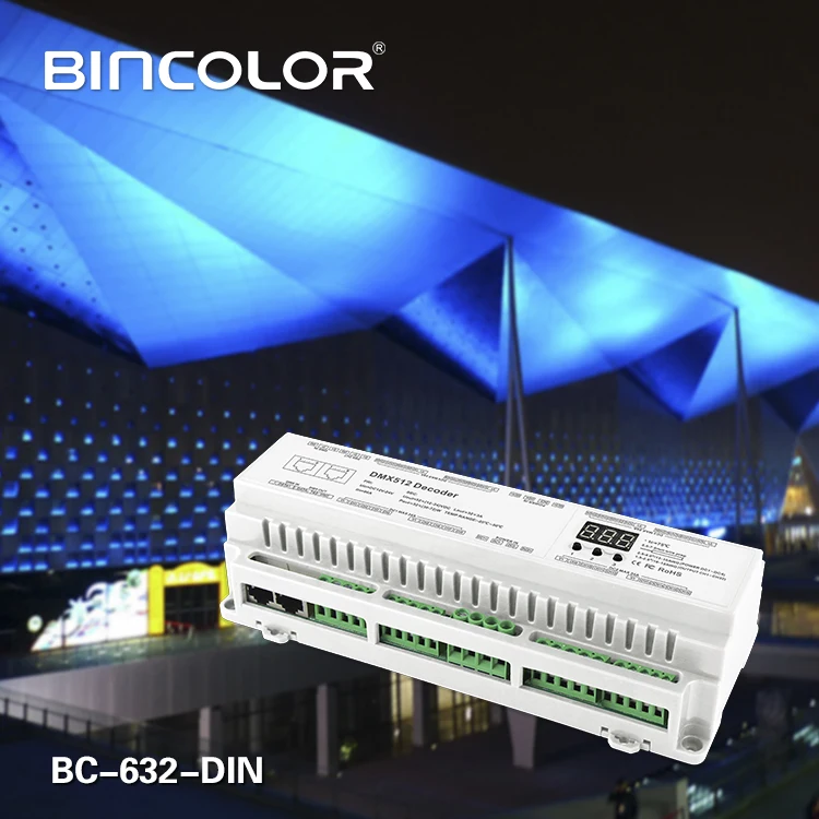 24 32 40 канала DMX512/8bit/16bit Вход DC12V-24V RJ45 подключения светодиодный RGB/RGBW Декодер контроллер для светодиодный полосы света лампы