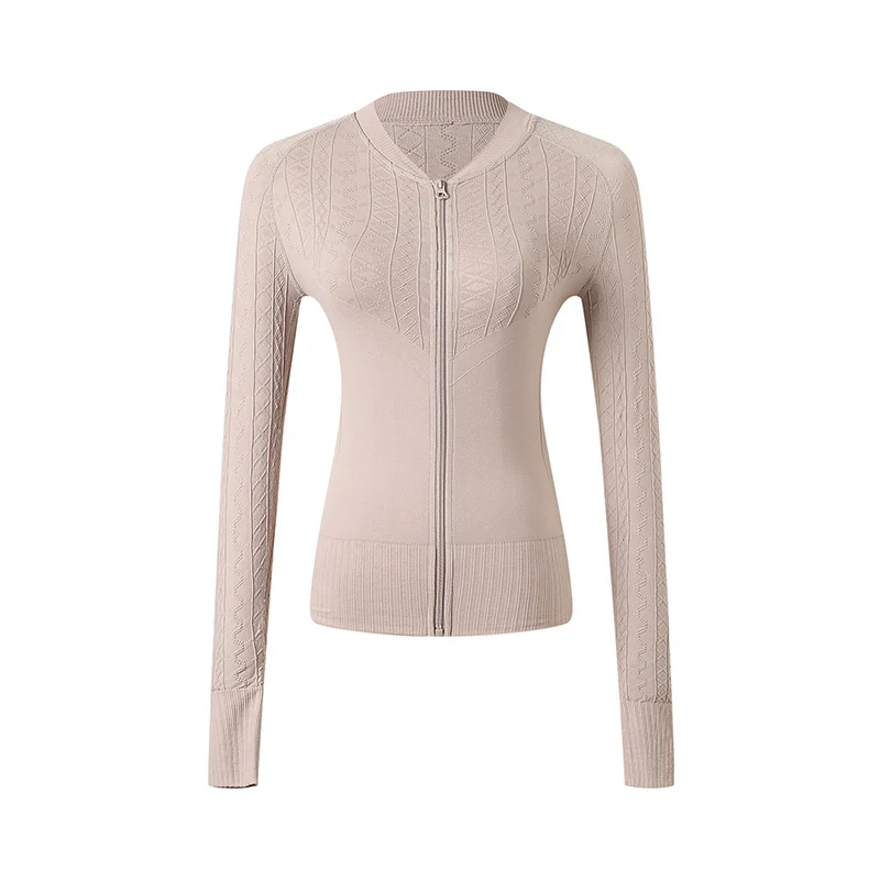 Oyoo-Women-s-Pink-Long-Sleeves-Sports-Jersey-Slim-Fit-Seamless-Fitness-Yoga-Top-Green-Winter (5)