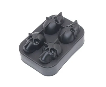 

Free Shipping+Wholesale Skull Shape Ice Cube Mold Maker Bar Party Silicone Trays Chocolate Mold Ice Cream Tool,150pcs/lot