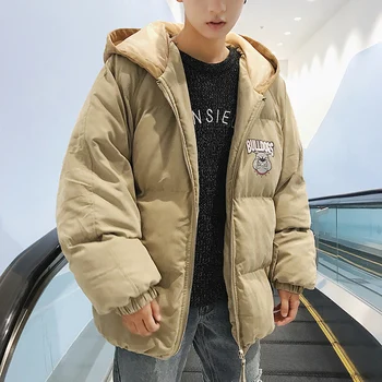 

2019 Autumn New Korean Men's College Wind Wild Loose Version Hooded Handsome Long-sleeved Casual Thick Cotton Clothing