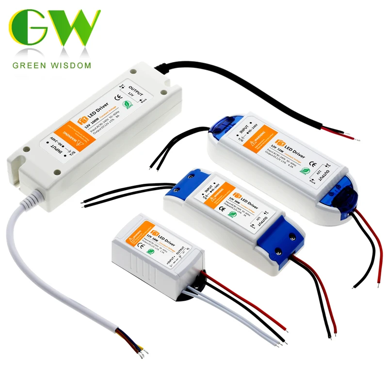 DC12V 18 W 36 W 72 W 100 W Трансформаторы освещения высокое качество светодиодный драйвер для Светодиодные ленты Питание. - изображение