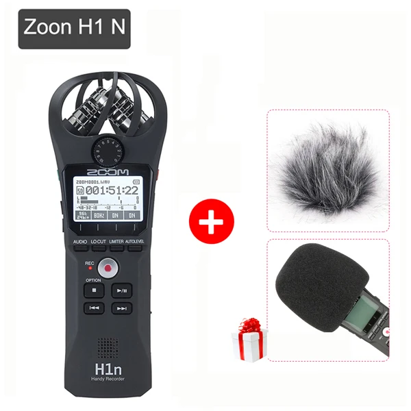 Портативный черный зум H1N микрофон удобный цифровой рекордер стерео запись Ручной ручка для интервью DSLR обновленный зум H1 - Цвет: Zoom H1N