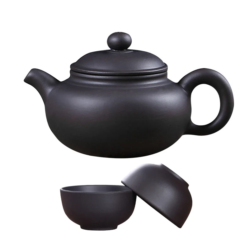 

Yixing Purple Clay small Tea set Include 1 Pot 2 Cups, XiShi pot Tea ceremony,Zisha Ceramic Pottery teacup,China Kung Fu Tea Set