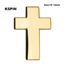 Ouro cruz metal emblemas em um broche de pino jóias rozetten papier xy0109