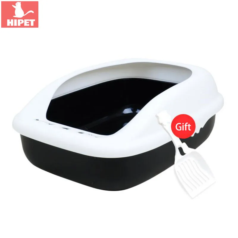 

HIPET Pet Toilet Bedpan Cat Litter Tray Box Plastic Anti-Splash Non-Slip Easy Clean Indoor Toilet Sandbox Dogs Cats Tray