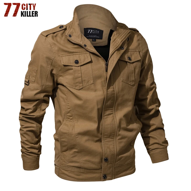 

Brand 2018 Winter Military Jacket Men Air Force One Mens Jackets Coats Military pilot jacket jaqueta masculina Plus Size M-5XL