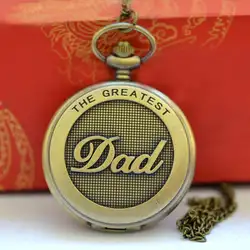Винтаж Ретро для мужчин кварцевые карманные часы аналоговый кулон цепочки и ожерелья Отец День рождения День отца дедушка папа подарок
