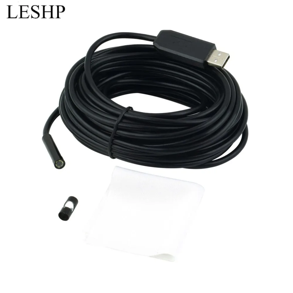 

10m Waterproof 6 LED USB Endoscope Inspection Tube Camera 7.0mm Lens Mirror Electronic Digital Borescope Camera