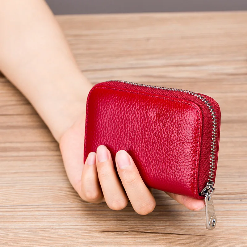  WESTCREEK Genuine Leather Organizer Business RFID Credit Card Holder Cowhide Minimalist Women Trave - 32886066321