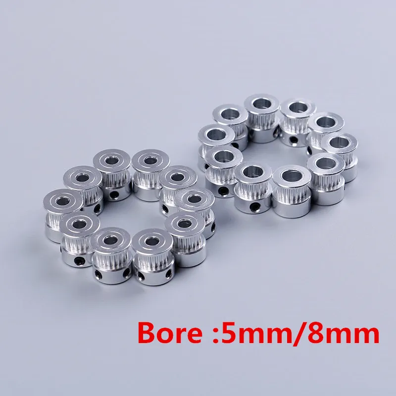 10pcs 5mm 8mm GT2 Aluminum Timing Pulley For Gt2 Synchronous Belt 20 Teeth Or Grooves 2gt | Обустройство дома
