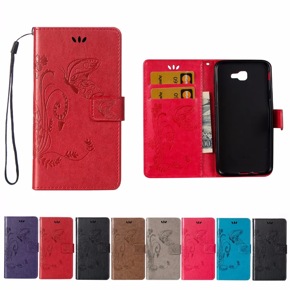 

For samsung galaxy j5 prime Case Butterfly Leather Flip Case for samsung galaxy on5 2016 / J5 Prime 5.5" Phone Cases Cover