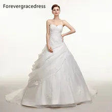 Forevergracedress Vintage Long Wedding Dress New Applique Long Organza With Lace Up Back Bridal Gown Plus Size Custom Made