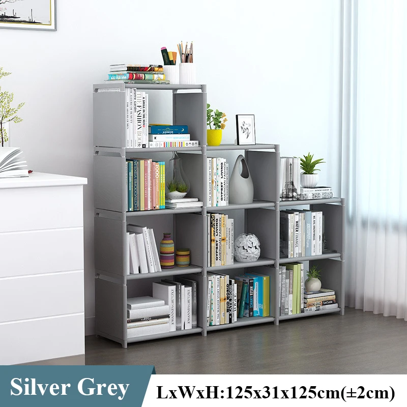 DIY الأزياء رف الكتب سهلة التركيب تخزين الرف الاطفال مزيج خزانة الإبداعية المنزل الأثاث للزينة