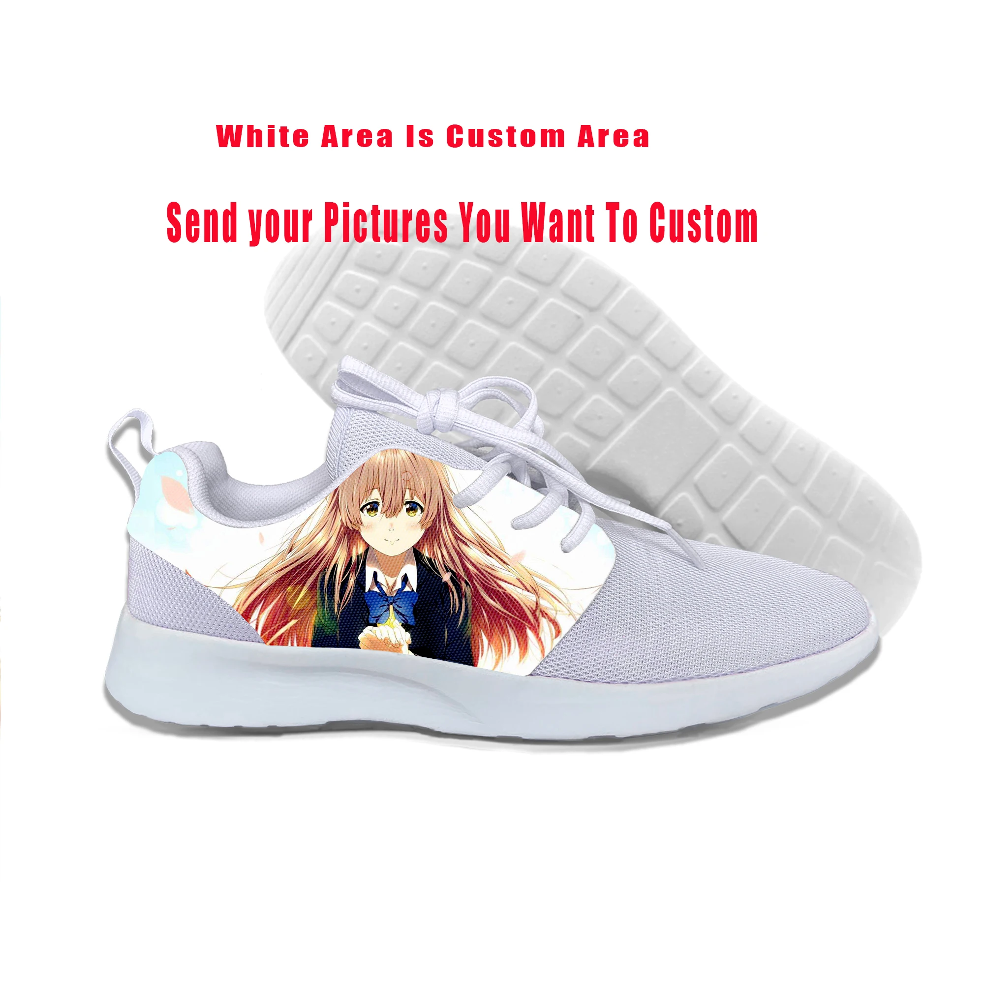 

Hot Cool Fashion Funny High Quality Sneakers Handiness Casual Shoes For Men Women 3D Print Anime Koe no Katachi A Silent Voice