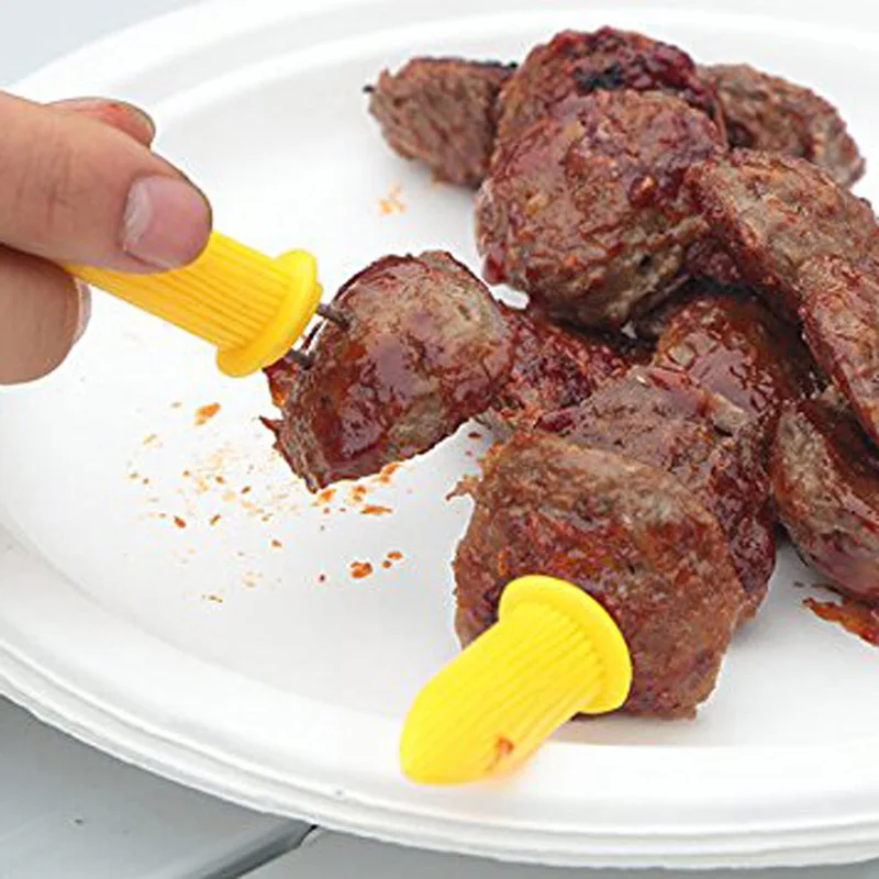 20/50/100Pcs/Set Handle PP Corn Fork Corn Holders Skewers Needle Fork Multi-Function Fruit Party Kitchen BBQ Barbecue Tools