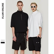 High quality Letter Retro T-shirt Pullover Men Women Hip Hop Stand Collar T-shirt Men Spring Summer Top Tee Couple Tee High quality Letter Retro T-shirt Pullover Men Women Hip Hop Stand Collar T-shirt Men Spring Summer Top Tee Couple Tee