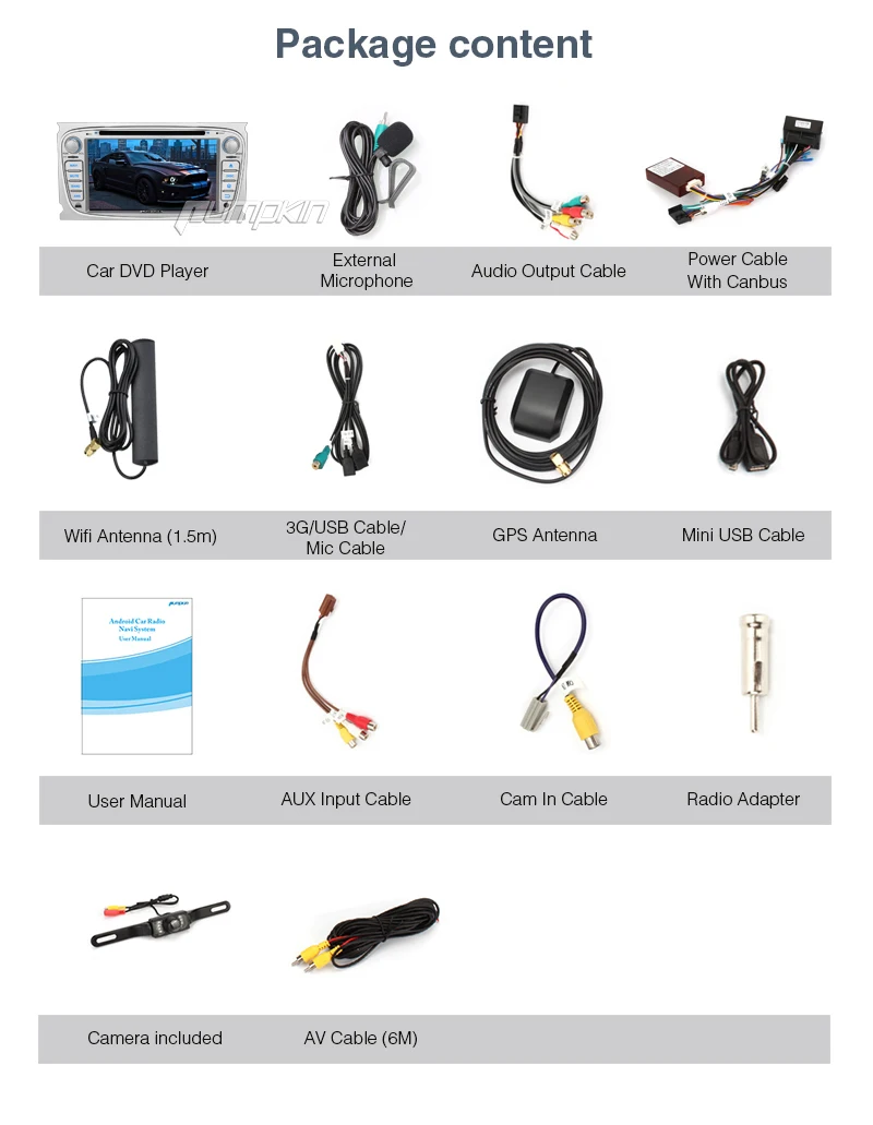 Cheap Pumpkin 2 Din 7