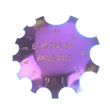 1 шт., простой французский инструмент для ногтей с кромкой, резак для смайликов, трафарет для ногтей, триммер для кромок, многоразмерный набор инструментов для маникюра и укладки ногтей