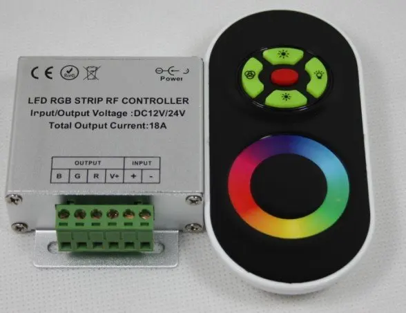 RF беспроводной кнопочный светодиодный контроллер; DC12-24V вход, Макс 6A* 3 канала выход