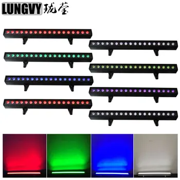 

Free Shipping 8pcs/Lot 18x10w RGBW 4in1 LED Wall Washer Light DMX LED Flood Light 8CH Professional Stage Light