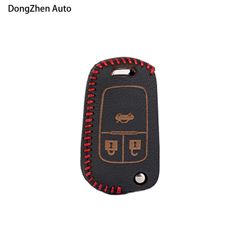 

3 Button Car Key Covers Leather Auto Protecting Key Cases Cover Bag with Ring Fit For Chevrolet CRUZE Malibu AVEO Trax 1set