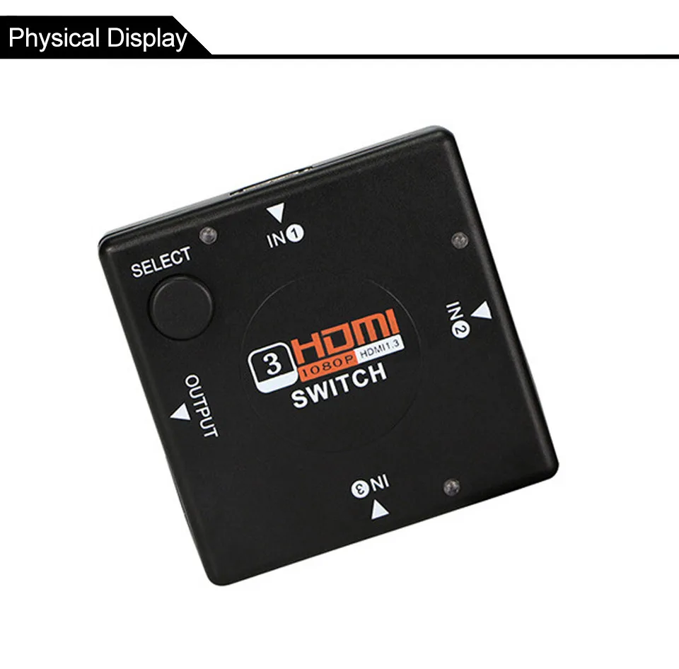 Mini V1.4 3 Port HDMI Switch Switcher HDMI Splitter HDTV 1080P 3 Input to 1 Output HDMI Port for PS3 PS4 for Xbox 360 PC DV DVD  (7)