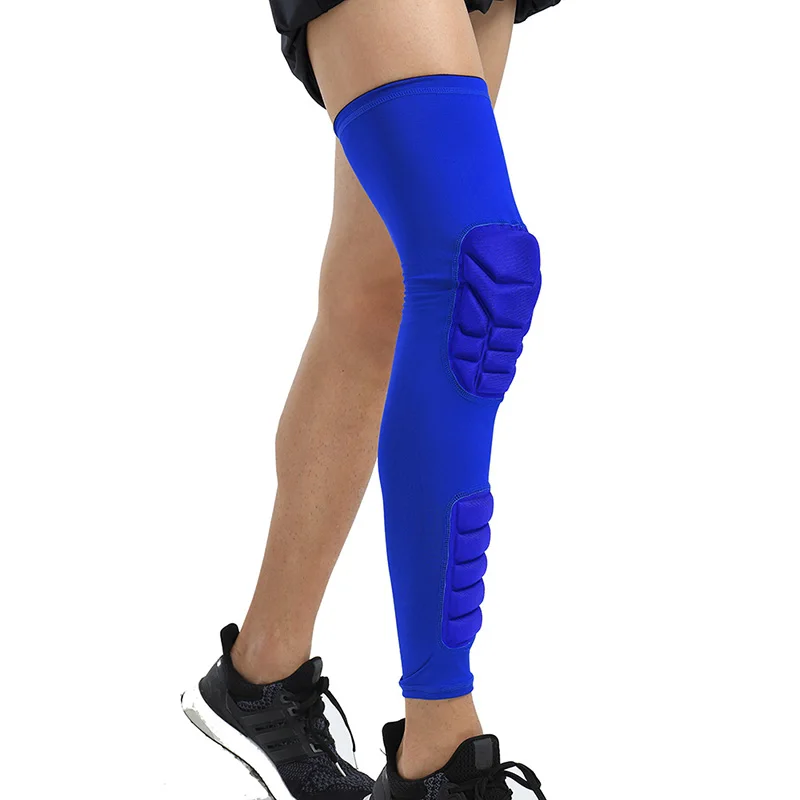 1Pcs Breathable Men Long Basketball Knee Pads Leg Sleeve Calf