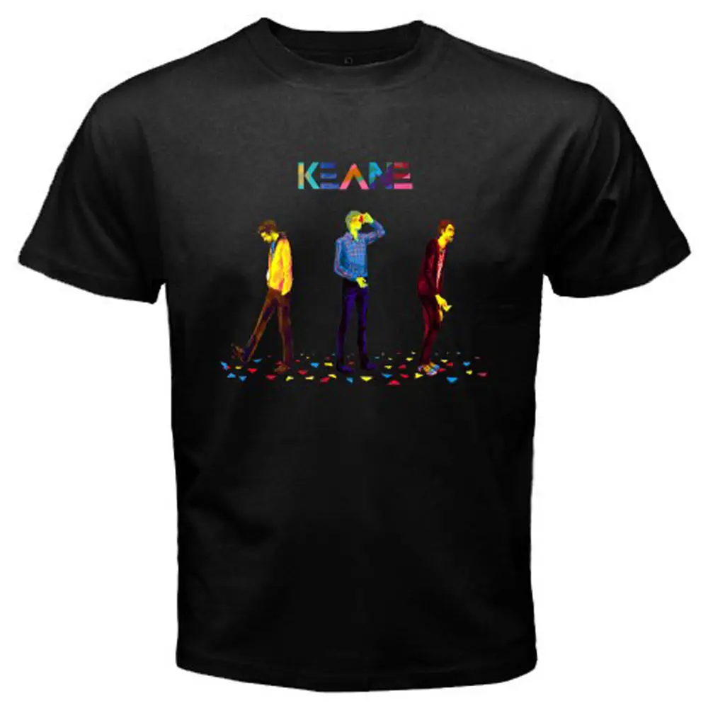 

New Keane English Rock Band Logo Men's Black T-Shirt S M L XL 2XL 3XL Fashion Logo Printing T Shirts Chinese Style