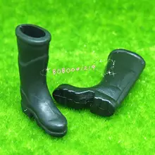 Кукольный домик Миниатюрный Сад пара резиновых черных сапог высота 3,5 см J17b