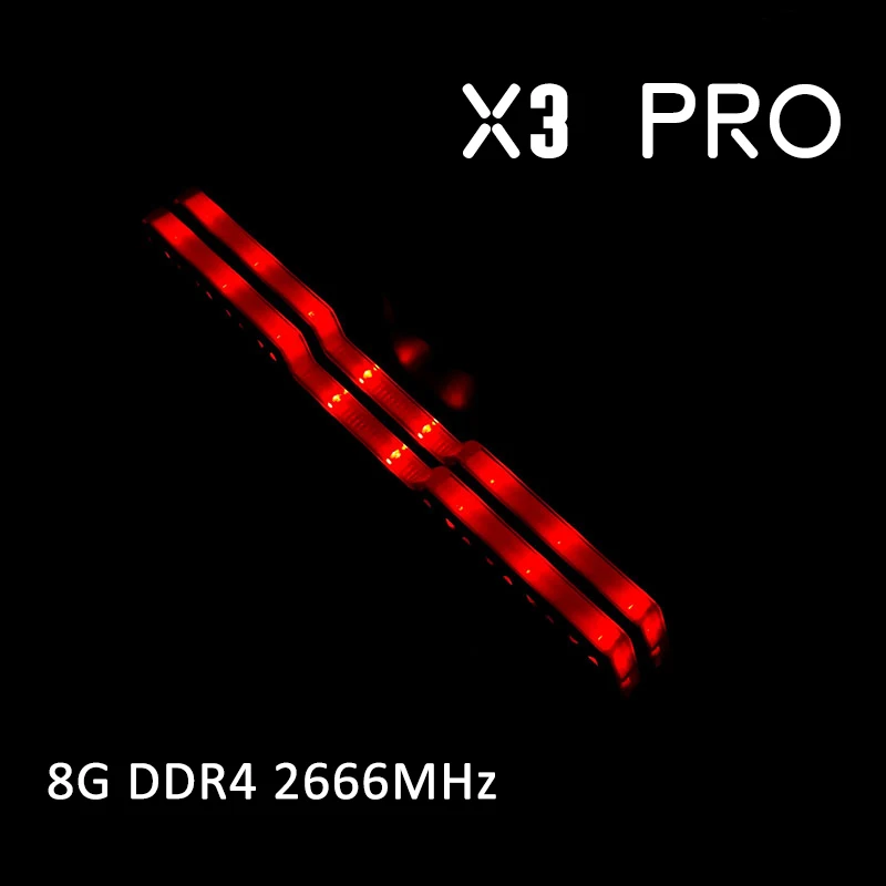 DDR4 8G 2666MHz ram X3 Pro светодиодный модуль Memoria 288pin 1,2 V настольная оперативная память s Одиночная Память ram совместимая DDR4 2400MHz игровая память