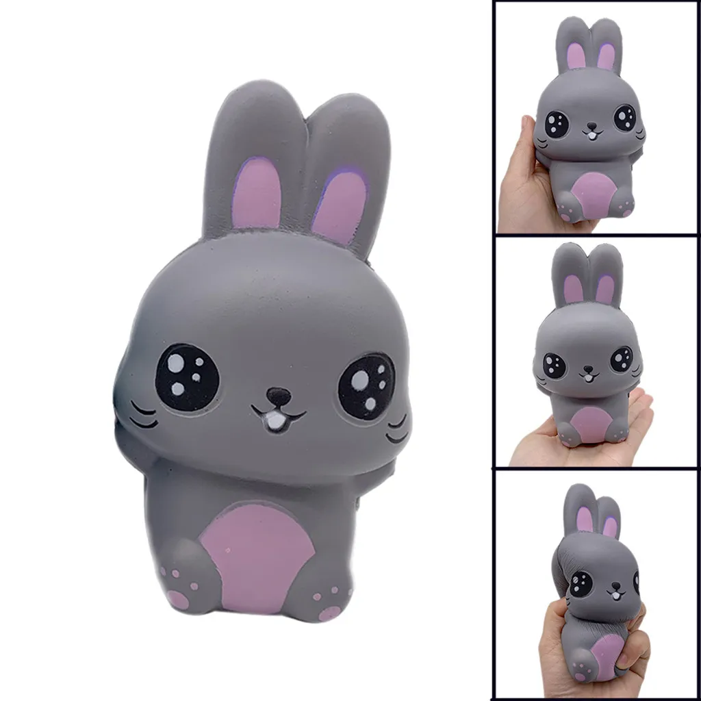 

Squishy Cute Gray Rabbit Funny Stress Reliever Scented Super Slow Rising Kids Toys Squish Soft Squeeze Toys Antistress Gadgets