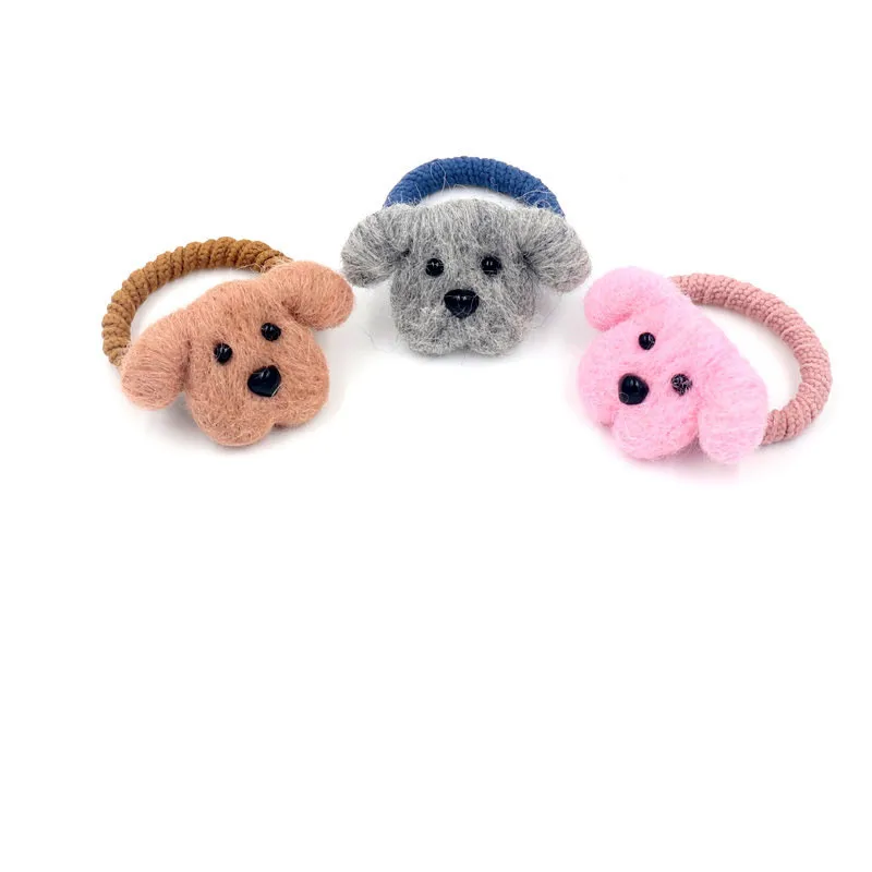 

30pcs/lot New Gift Girls Cute Dog Elastic Hair Bands Headwear Scrunchies Rubber Bands Headbands Hair Accessories FQ24