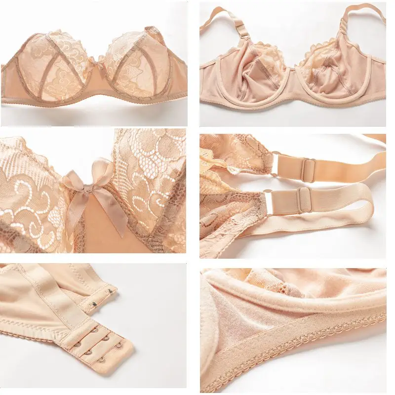 Xiushiren Floral Lace Sexy Bra Plus Size Big Cup Full Support Push Up Bralette Ultra Thin Underwired Brassiere Women Underwear Xiushiren Floral Lace Sexy Bra Plus Size Big Cup Full Support Push Up Bralette Ultra Thin Underwired Brassiere Women Underwear