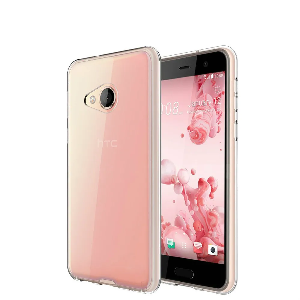 

For HTC U Ultra U Play Ultra Thin Soft TPU Silicon Gel Transparent Case Back Cover Soft Transparent Crystal for HTC U Play