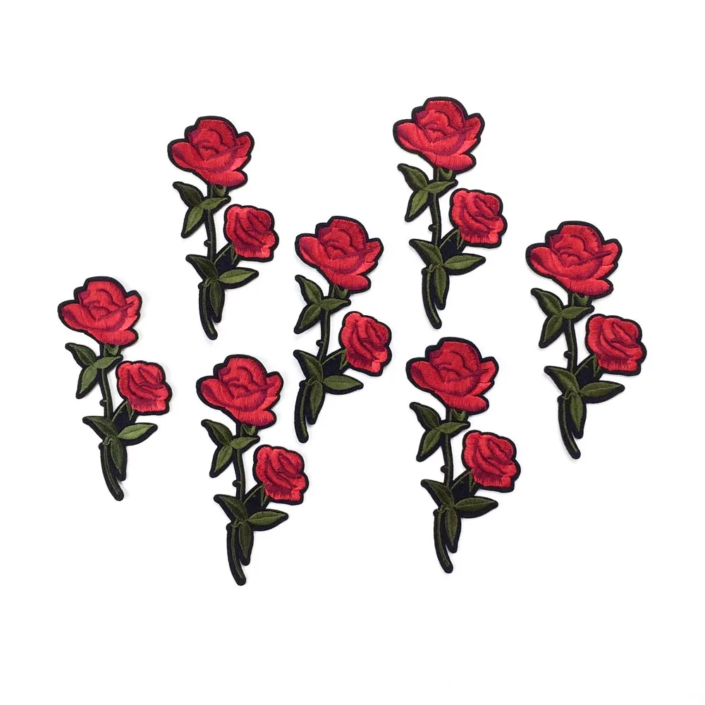 Iron On Rose Patches For Clothing Iron On Flower Appliques For Garment Embroidery Stickers For