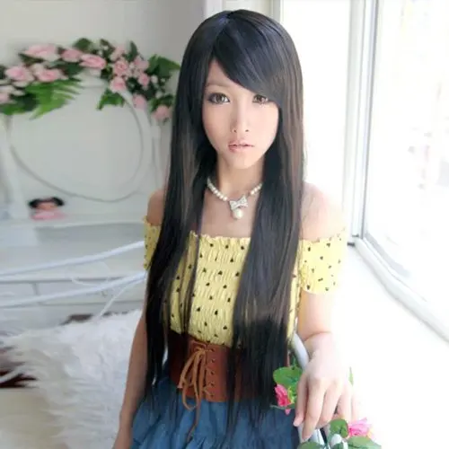 2012 New Fashion Natural Straight Hair Sexy Girl Long Cosplay Wigs 3 Colors W17 |