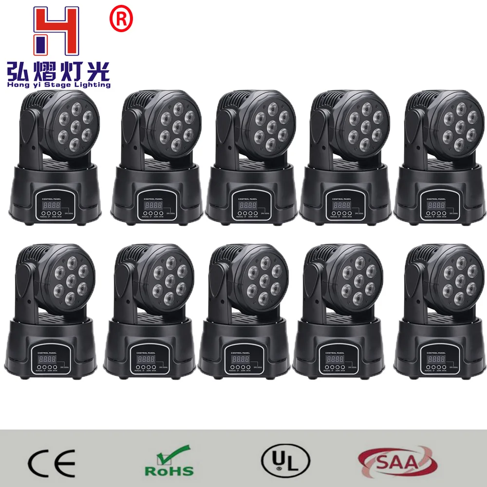 

7x12W RGBW 4in1 LED Beam Light Wash Light DMX512 Moving Head Light Professional DJ Stage Light 10pcs/lot