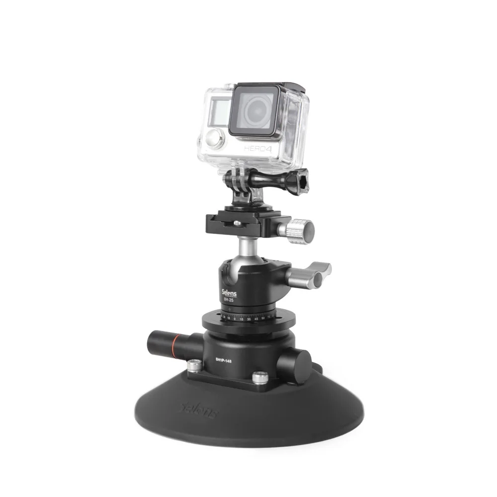 Selens 5,9 pulgadas Power Grip ventosa de vacío sistema de montaje de cámara para cámara DSLR Video teléfono inteligente Gopro - 3