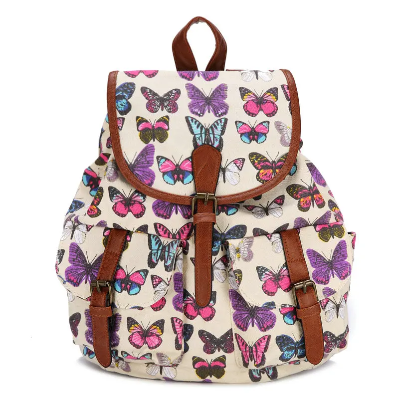 Rdywbu винтажный холщовый рюкзак с принтом, женская национальная Этническая дорожная сумка, большая школьная сумка с совой для девочек, женский рюкзак Mochila B612 - Цвет: STYLE B