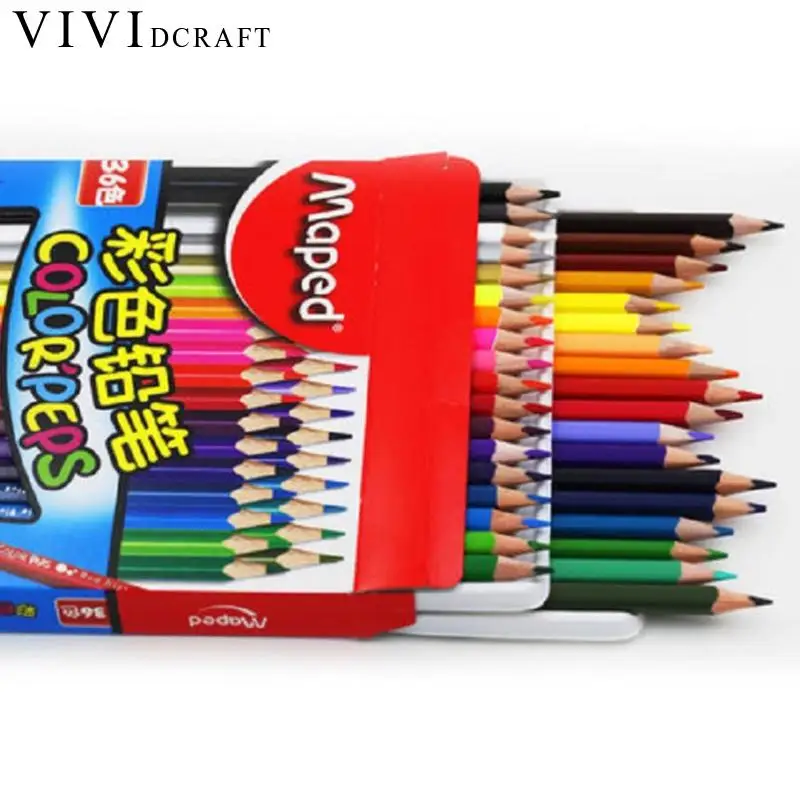 

Vividcraft 12/18/24/36/48pcs DIY Graffiti Colored Pencils 48colors Painting Colour Pencil Kids School Gift Cute Drawing Pencil