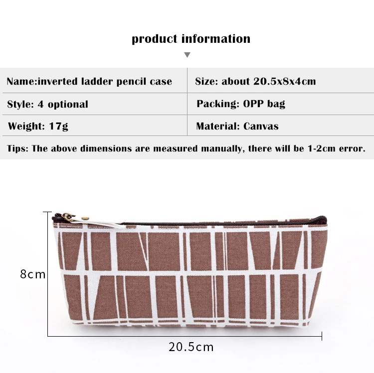 Небольшой свежий чехол для карандашей, школьный чехол для карандашей в полоску, Холщовая Сумка для карандашей, простые канцелярские товары для творчества студентов, сумка