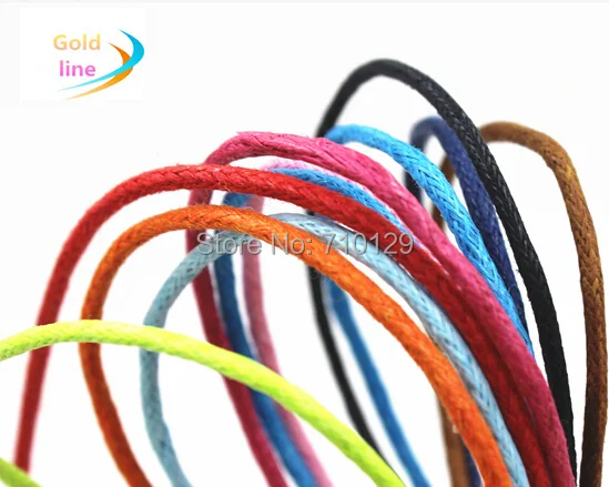 

90Meter 1.0MM Cotton Wax Wre Cord String Strap Necklace Rope Multilayer bracelet making Jewelry findings Wholesale