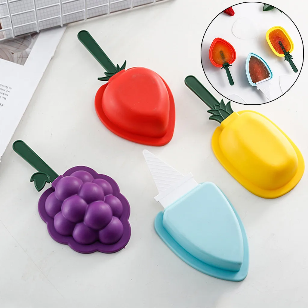 

Beautiful plastic Ice Cream Mold With Lid Popsicle Mold 3PCS Silicone Mold ice cube popsicle silicone molds ice cube maker pop