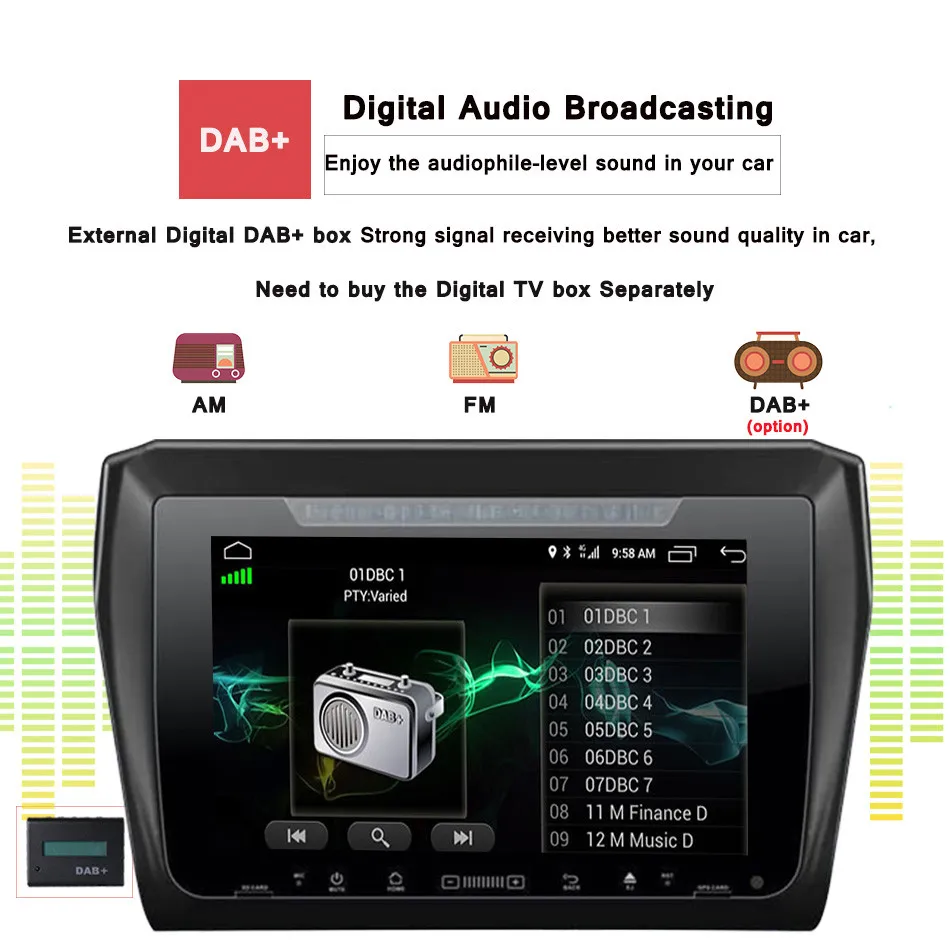 Sale Free Shipping 9" Android 9.0 Car DVD for Suzuki swift 2017 Car Radio GPS navigation stereo headunit tape recorder Stereo Audio 5