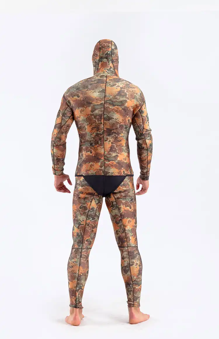 Hisea 3.5mm wetsuits men spearfishing suit camo neoprene suit Split