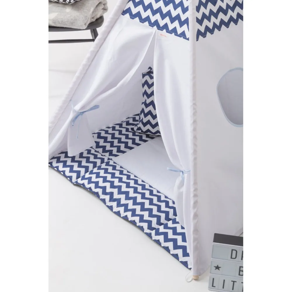 Детская игровая палатка в синюю полоску детский вигвам игровой домик|indian teepee|kids