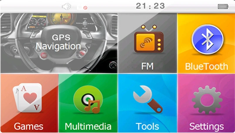 KMDRIVE 8GB 7” Touch Screen GPS Navigation with Bluetooth & AV-IN Support